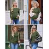 Ekouaer Maternity Long Sleeve Shirt 3Packs Round Neck Pregnancy Tops Casual Tee Top Shirts(Black/Army Green/D.grey Textile)