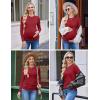 Ekouaer Maternity Long Sleeve Shirt 3Packs Round Neck Pregnancy Tops Casual Tee Top Shirts(Black/Dark Red/Wine Red)
