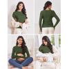 Ekouaer Maternity Long Sleeve Shirt 3Packs Round Neck Pregnancy Tops Casual Tee Top Shirts(Black/White/Army Green)