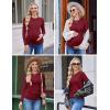 Ekouaer Maternity Long Sleeve Shirt 3Packs Round Neck Pregnancy Tops Casual Tee Top Shirts(Caramel/Wine Red/D.grey Textile)