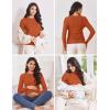 Ekouaer Maternity Long Sleeve Shirt 3Packs Round Neck Pregnancy Tops Casual Tee Top Shirts(Caramel/Wine Red/D.grey Textile)