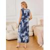 Ekouaer Nightgowns for Women Sleeveless Sleepshirt Long Print House Dress Tank Nightshirt Maxi Casual Dress with Pockets(Tie Dye Blue2)