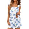 Ekouaer Womens Pajamas Sets 2 Piece Ruffle Bow Tank Top and Shorts Pjs Soft Bridal Pajama Cute Sleepwear Set XS-2XL(Hydrangea Blue)