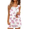 Ekouaer Womens Pajamas Sets 2 Piece Ruffle Bow Tank Top and Shorts Pjs Soft Bridal Pajama Cute Sleepwear Set XS-2XL(Hydrangea Pink)