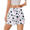 Ekouaer 2 Pack Womens Pajama Shorts 2026 Summer Casual Lounge Sleep Short Ruffle Soft Comfy Pj Bottoms with Pockets(Black+white Cow)