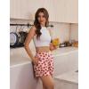 Ekouaer 2 Pack Womens Pajama Shorts 2026 Summer Casual Lounge Sleep Short Ruffle Soft Comfy Pj Bottoms with Pockets(Pink+strawberry)