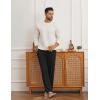 Ekouaer Mens Pajama Pants Lounge Pants with Pockets Soft Sleep Pants Loose Fit Pj Bottoms with Drawstring S-XXL(Black+grey)