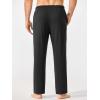 Ekouaer Mens Pajama Pants Lounge Pants with Pockets Soft Sleep Pants Loose Fit Pj Bottoms with Drawstring S-XXL(Black+grey)