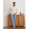 Ekouaer Mens Pajama Pants Lounge Pants with Pockets Soft Sleep Pants Loose Fit Pj Bottoms with Drawstring S-XXL(Blue and White Plaid)