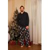 Ekouaer Mens Pajama Pants Lounge Pants with Pockets Soft Sleep Pants Loose Fit Pj Bottoms with Drawstring S-XXL(Christmas Black+blue)