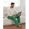 Ekouaer Mens Pajama Pants Lounge Pants with Pockets Soft Sleep Pants Loose Fit Pj Bottoms with Drawstring S-XXL(Green Plaid)