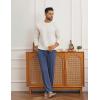 Ekouaer Mens Pajama Pants Lounge Pants with Pockets Soft Sleep Pants Loose Fit Pj Bottoms with Drawstring S-XXL(Navy Blue)