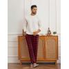 Ekouaer Mens Pajama Pants Lounge Pants with Pockets Soft Sleep Pants Loose Fit Pj Bottoms with Drawstring S-XXL(Red Plaid+blue Plaid)