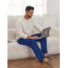 Ekouaer Mens Pajama Pants Lounge Pants with Pockets Soft Sleep Pants Loose Fit Pj Bottoms with Drawstring S-XXL(Red Plaid+blue Plaid-02)