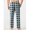 Ekouaer Mens Pajama Pants Lounge Pants with Pockets Soft Sleep Pants Loose Fit Pj Bottoms with Drawstring S-XXL(Red Plaid+green Plaid)