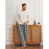 Ekouaer Mens Pajama Pants Lounge Pants with Pockets Soft Sleep Pants Loose Fit Pj Bottoms with Drawstring S-XXL(Red Plaid+green Plaid)