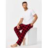 Ekouaer Mens Pajama Pants Lounge Pants with Pockets Soft Sleep Pants Loose Fit Pj Bottoms with Drawstring S-XXL(Red Plaid+white Plaid)