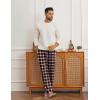 Ekouaer Mens Pajama Pants Lounge Pants with Pockets Soft Sleep Pants Loose Fit Pj Bottoms with Drawstring S-XXL(Red/Black/White Plaid)