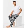 Ekouaer Mens Pajama Pants Lounge Pants with Pockets Soft Sleep Pants Loose Fit Pj Bottoms with Drawstring S-XXL(White Plaid+grey Plaid)