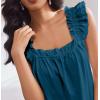Ekouaer Pajama for Women Set 2 Piece Ruffle Pjs Soft Tank Top and Shorts Sleepwear Set Bridal Pajama Set for Women(Blue Green)