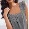 Ekouaer Pajama for Women Set 2 Piece Ruffle Pjs Soft Tank Top and Shorts Sleepwear Set Bridal Pajama Set for Women(Grey)