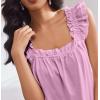 Ekouaer Pajama for Women Set 2 Piece Ruffle Pjs Soft Tank Top and Shorts Sleepwear Set Bridal Pajama Set for Women(Light Purple)