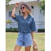 Ekouaer Pajamas for Women Waffle Knit Lounge Set Button Down Loungewear Soft Short Sleeve Pjs Shorts Set S-XXL