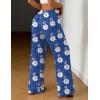Ekouaer Women Pajama Pants Comfy Pj Bottom with Pockets Stretch Plaid Sleepwear(Blue Leopard Flower)