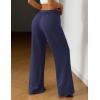 Ekouaer Women Pajama Pants Comfy Pj Bottom with Pockets Stretch Plaid Sleepwear(Navy Blue)