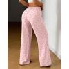 Ekouaer Women Pajama Pants Comfy Pj Bottom with Pockets Stretch Plaid Sleepwear(Pink Bowknots)