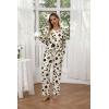 Ekouaer Womens 2 Pack Pajama Set Long Sleeve Pajamas Top and Pants V Neck Pjs Set Soft Loungewear with Pockets(Black Floral  Blue Floral)