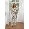 Ekouaer Womens 2 Pack Pajama Set Long Sleeve Pajamas Top and Pants V Neck Pjs Set Soft Loungewear with Pockets(Black Floral  Blue Floral)