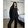 Ekouaer Womens 2 Pack Pajama Set Long Sleeve Pajamas Top and Pants V Neck Pjs Set Soft Loungewear with Pockets(Black Star  Black)