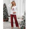 Ekouaer Womens 2 Pack Pajama Set Long Sleeve Pajamas Top and Pants V Neck Pjs Set Soft Loungewear with Pockets(Blue Christmas Elk  Red Plaid Christmas)