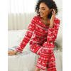 Ekouaer Womens 2 Pack Pajama Set Long Sleeve Pajamas Top and Pants V Neck Pjs Set Soft Loungewear with Pockets(Christmas Elk-red christmas – Green)