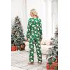 Ekouaer Womens 2 Pack Pajama Set Long Sleeve Pajamas Top and Pants V Neck Pjs Set Soft Loungewear with Pockets(Christmas Elk-red christmas – Green)