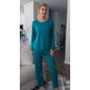 Ekouaer Womens 2 Pack Pajama Set Long Sleeve Pajamas Top and Pants V Neck Pjs Set Soft Loungewear with Pockets(Dark Gray  Green)