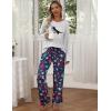 Ekouaer Womens 2 Pack Pajama Set Long Sleeve Pajamas Top and Pants V Neck Pjs Set Soft Loungewear with Pockets(Grey Stars  Dinosaurs)
