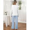 Ekouaer Womens 2 Pack Pajama Set Long Sleeve Pajamas Top and Pants V Neck Pjs Set Soft Loungewear with Pockets(Plaid Teddy Bear  Cherry)