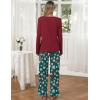Ekouaer Womens 2 Pack Pajama Set Long Sleeve Pajamas Top and Pants V Neck Pjs Set Soft Loungewear with Pockets(Red Christmas Print  Green Christmas Print)