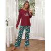 Ekouaer Womens 2 Pack Pajama Set Long Sleeve Pajamas Top and Pants V Neck Pjs Set Soft Loungewear with Pockets(Red Christmas Print  Green Christmas Print)