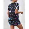 Ekouaer Women’s Pajama Sets Short Sleeve Pjs 2 Piece Top and Shorts Sleepwear Comfy Soft Lounge Sets with Pockets(Black Star)