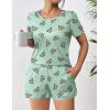 Ekouaer Women’s Pajama Sets Short Sleeve Pjs 2 Piece Top and Shorts Sleepwear Comfy Soft Lounge Sets with Pockets(Butterfly)