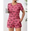 Ekouaer Women’s Pajama Sets Short Sleeve Pjs 2 Piece Top and Shorts Sleepwear Comfy Soft Lounge Sets with Pockets(Crown)