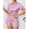 Ekouaer Women’s Pajama Sets Short Sleeve Pjs 2 Piece Top and Shorts Sleepwear Comfy Soft Lounge Sets with Pockets(Pink Floral Print)