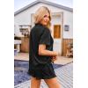 Ekouaer Womens Satin Pajamas Set Button Down 2 Piece Silk Pjs Shorts Set Ruffle Lingerie Notch Collar Sleepwear(Black)