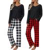 Plaid-red&black plaid-black&white
