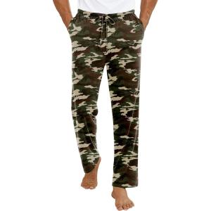 Ekouaer Mens Pajama Pants Lounge Pants with Pockets Soft Sleep Pants Loose Fit Pj Bottoms with Drawstring S-XXL(Camouflage)
