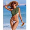 Ekouaer 2 Pcs Sarong Coverups for Women Beach Wrap Skirt Chiffon Swimsuit Coverup for Swimwear S-XXL(A-black-army Green)