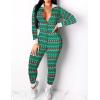 Ekouaer Christmas Onesie Women Sexy Pajamas Zipper Halloween Onepiece Bodycon Outfit Jumpsuit Costume S-XXL(Christmas Stockings)